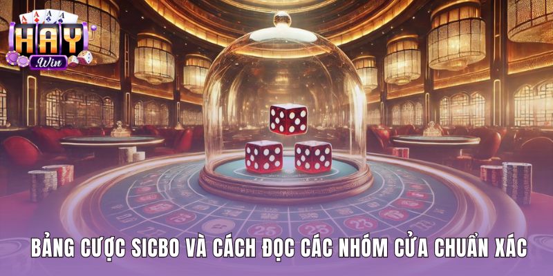Bảng cược Sicbo trực tuyến cùng các nhóm cửa đặt