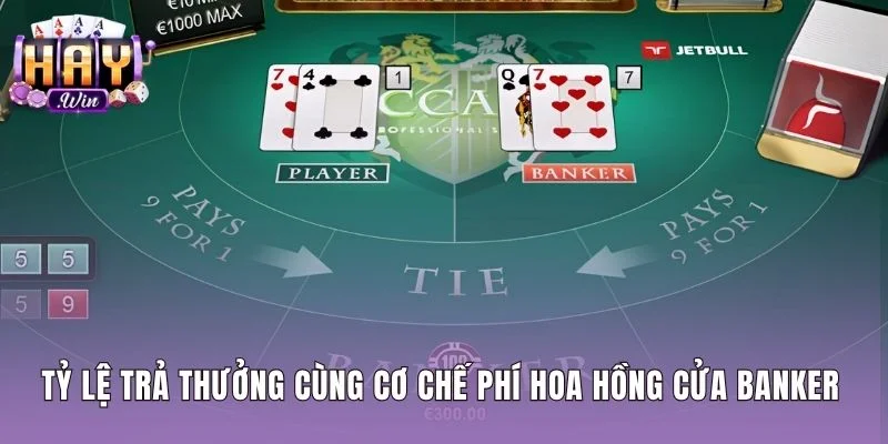 Luật chơi baccarat và cơ chế phí hoa hồng cửa Banker