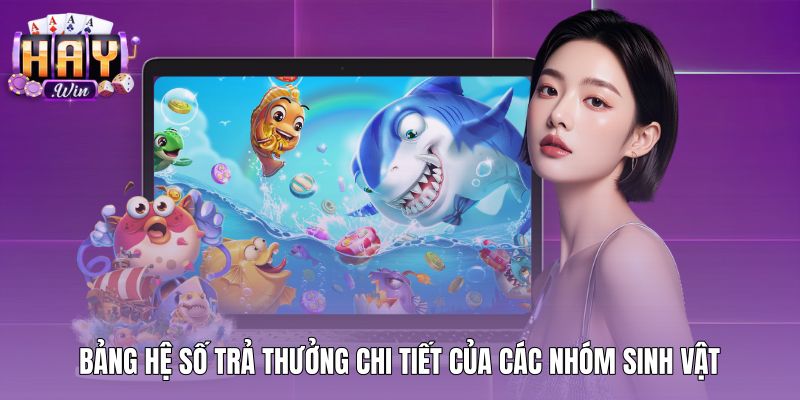 bang-he-so-tra-thuong-chi-tiet-cua-cac-nhom-sinh-vat Bảng quy đổi điểm Bắn cá tiên 3D theo từng loài