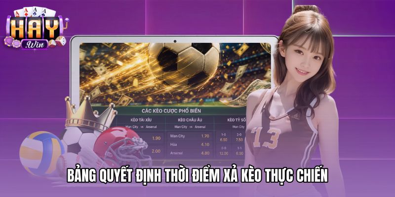 Thời điểm xả kèo bóng đá khi thế trận đảo chiều